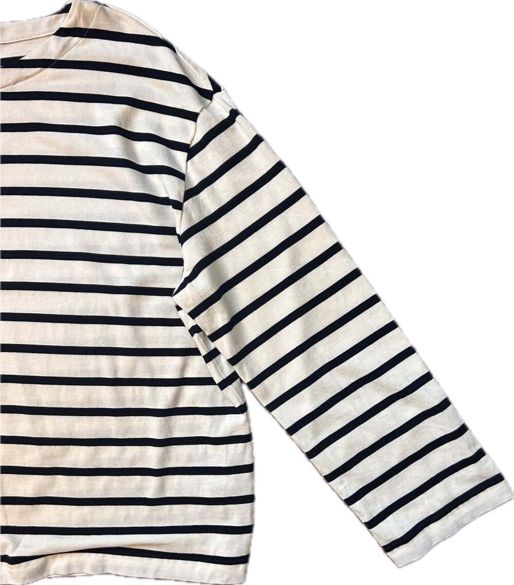 Jenni Kayne Claude Striped Long Sleeve Cotton Tee XXL NWOT quiet luxury minimal - Picture 4 of 10